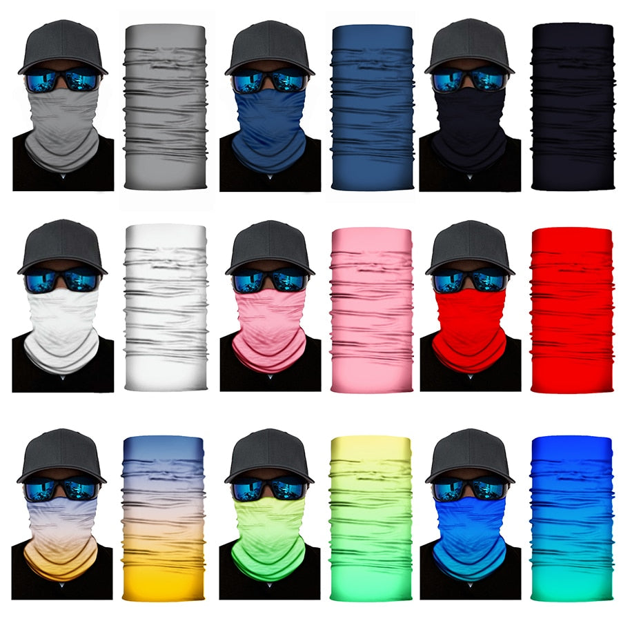 Soild Color Seamless Cycling Bandana Neck Tube Gaiter Headband Fishing Hiking Outdoor Sport Balaclava Scarf Headwear Face Mask